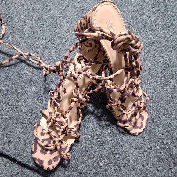 Public Desire Shoes - Public Desire Freya Strappy Sandals Animal Print Size  5‎
